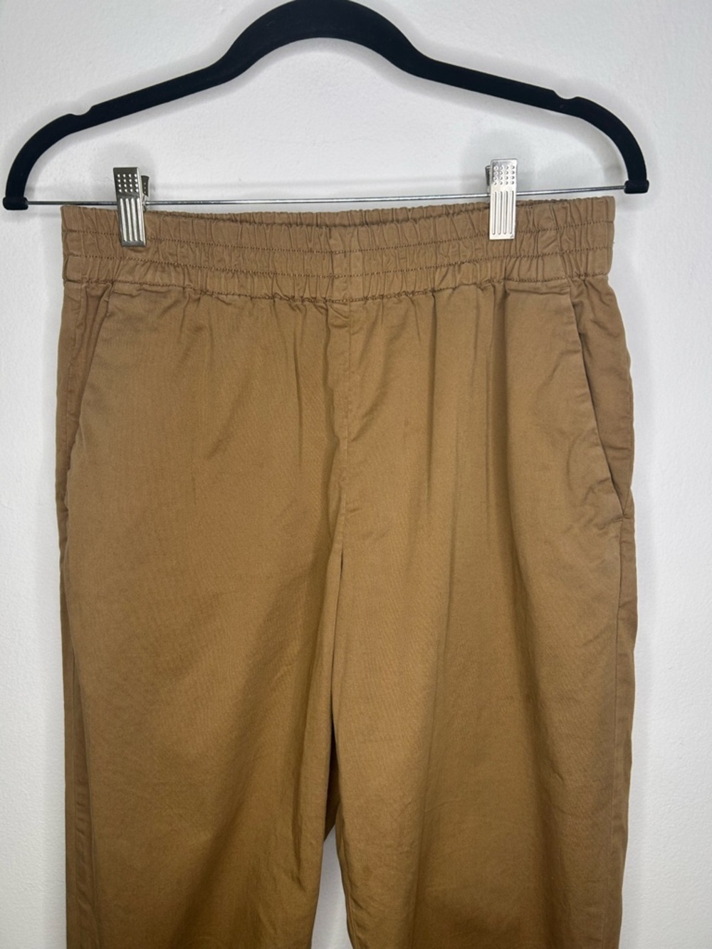 Everlane The Easy Pull On Brown Cotton Women's Chino Pants, Size 6 - Picture 3 of 9
